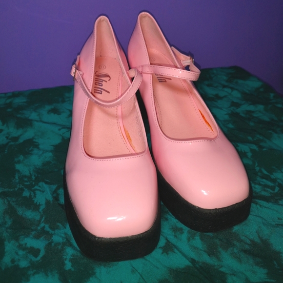 SHEIN Shoes Pink Mary Jane Platforms Poshmark